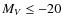 $M_V\leq -20$