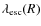 $\lambda_{\rm esc}(R)$
