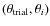 $(\theta _{\rm {{trial}}}, \theta _{{i}})$