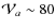 ${\cal V}_a\sim80$