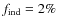 $f_{{\rm ind}}=2\%$