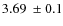 $ 3.69~\pm 0.1 $