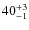 $40^{\rm +3}_{-1}$