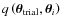 $q\left(\vec{\theta}_{\rm trial},
\vec{\theta}_i\right)$