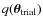 $q(\vec{\theta}_{\rm {trial}})$