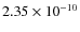 $2.35\times 10^{-10}$