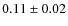 $0.11 \pm 0.02$