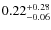 $0.22_{-0.06}^{\rm +0.28}$