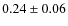 $0.24\pm0.06$