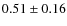 $0.51\pm0.16$