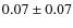 $0.07\pm0.07$