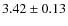 $3.42\pm0.13$