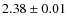 $2.38\pm 0.01$