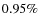 $0.95\%$