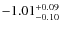 $\rm -1.01^{+0.09}_{-0.10}$