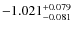 $-1.021^{\rm +0.079}_{-0.081}$
