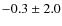 $-0.3 \pm 2.0$