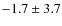 $-1.7 \pm 3.7$