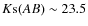 $K{\rm s}(AB)\sim23.5$