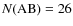 $N({\rm AB})=26$