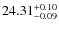 $24.31^{\rm + 0.10}_{- 0.09}$