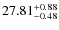 $27.81^{\rm + 0.88}_{- 0.48}$