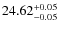 $24.62^{\rm + 0.05}_{- 0.05}$