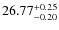$26.77^{\rm + 0.25}_{- 0.20}$