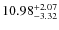 $ 10.98^{\rm + 2.07}_{- 3.32}$