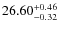 $26.60^{\rm + 0.46}_{- 0.32}$