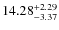 $ 14.28^{\rm + 2.29}_{- 3.37}$