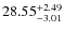 $ 28.55^{\rm + 2.49}_{- 3.01}$