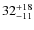 $32^{\rm +18}_{-11}$