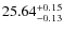 $25.64^{\rm + 0.15}_{- 0.13}$