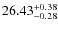 $26.43^{\rm + 0.38}_{- 0.28}$