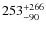 $253^{\rm +266}_{-90}$