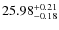 $25.98^{\rm + 0.21}_{- 0.18}$