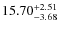 $ 15.70^{\rm + 2.51}_{- 3.68}$
