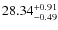 $28.34^{\rm + 0.91}_{- 0.49}$