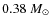 $0.38~M_\odot$