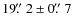 $19\hbox{$.\!\!^{\prime\prime}$ }2\pm0\hbox{$.\!\!^{\prime\prime}$ }7$