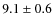 $9.1 \pm 0.6 $