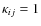 $\kappa_{ij} = 1$