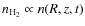 ${n_{{\rm H_2} } \propto n(R, z, t)}$