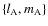 $\left\{l_{\rm A},m_{\rm A}\right\}$