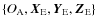 $\left\{O_{\rm A},\vec{X}_{\rm E},\vec{Y}_{\rm E},\vec{Z}_{\rm E}\right\}$