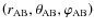 $\left(r_{\rm AB},\theta_{\rm AB},\varphi_{\rm AB}\right)$