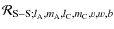$\displaystyle {\mathcal R}_{{\rm S}-{\rm S};l_{\rm A},m_{\rm A},l_{\rm C},m_{\rm C},v,w,b}$