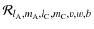 $\displaystyle {\mathcal R}_{l_{\rm A},m_{\rm A},l_{\rm C},m_{\rm C},v,w,b}$