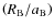 $\left(R_{\rm B}/a_{\rm B}\right)$